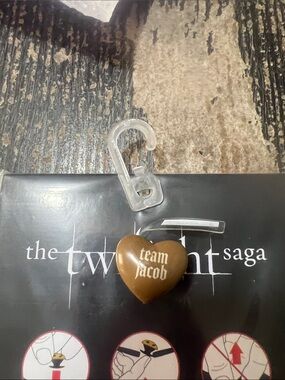 Twilight , Crocs , “ Team Jacob “ Brown Heart Jibbitz  - Women Accessories